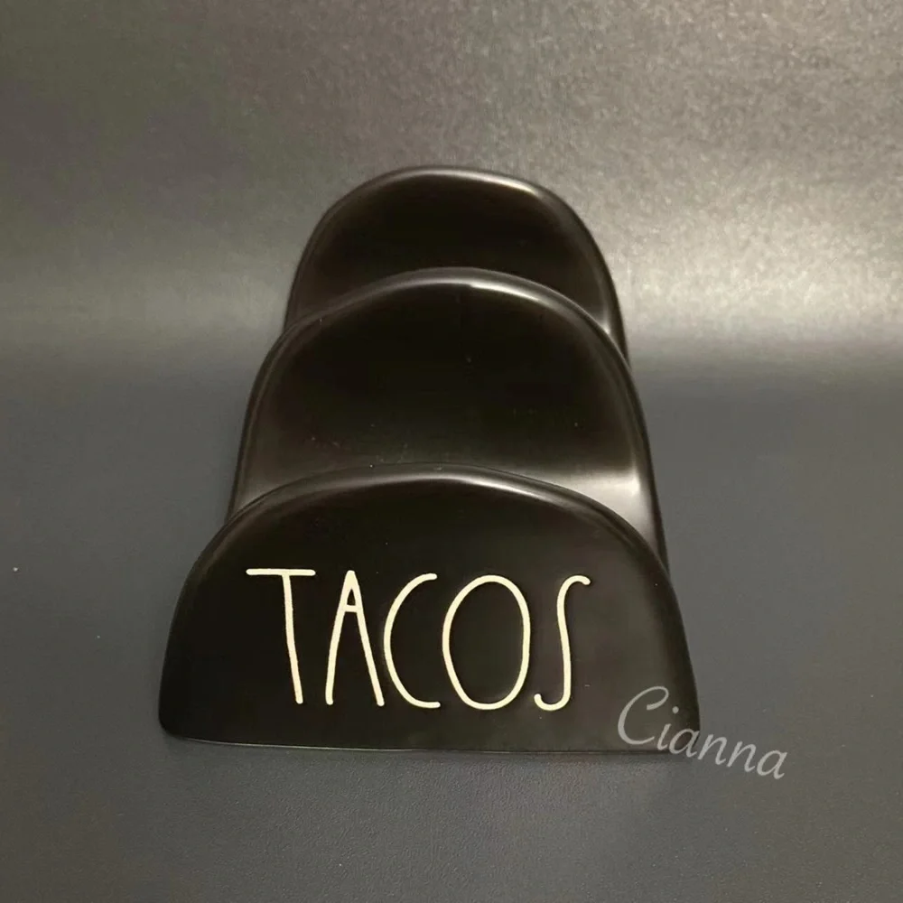 Rae Dunn Black Tacos Holder